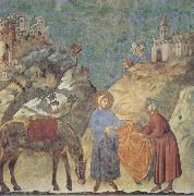 GIOTTO di Bondone St Francis Giving his Cloak to a Poor Man oil painting artist